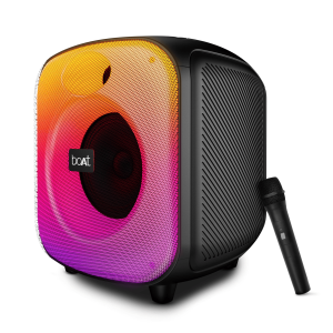 boAt PartyPal 68 Pro | Bluetooth Speaker with 42W Sound, RGB LEDs, Wireless Mic, 8H Playback & TWS
