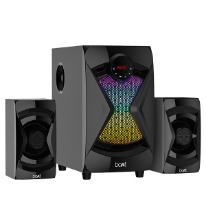 Blitz 1500 | 50W Bluetooth Wired Speaker with 5 Entertainment EQ Modes, RGB Led, 2.1 Channel, BT, Aux,USB, FM
