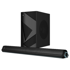 boAt Aavante Bar 1550 Pro | 160W RMS 2.1 Channel Soundbar, Wired Subwoofer, Multiple EQ Modes, LED Lights, AUX, USB, Optical