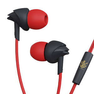 boAt Bassheads 100 RCB Edition | Limited Edition RCB Design Wired Earphones, 10mm Dynamic Drivers, In-line Microphone